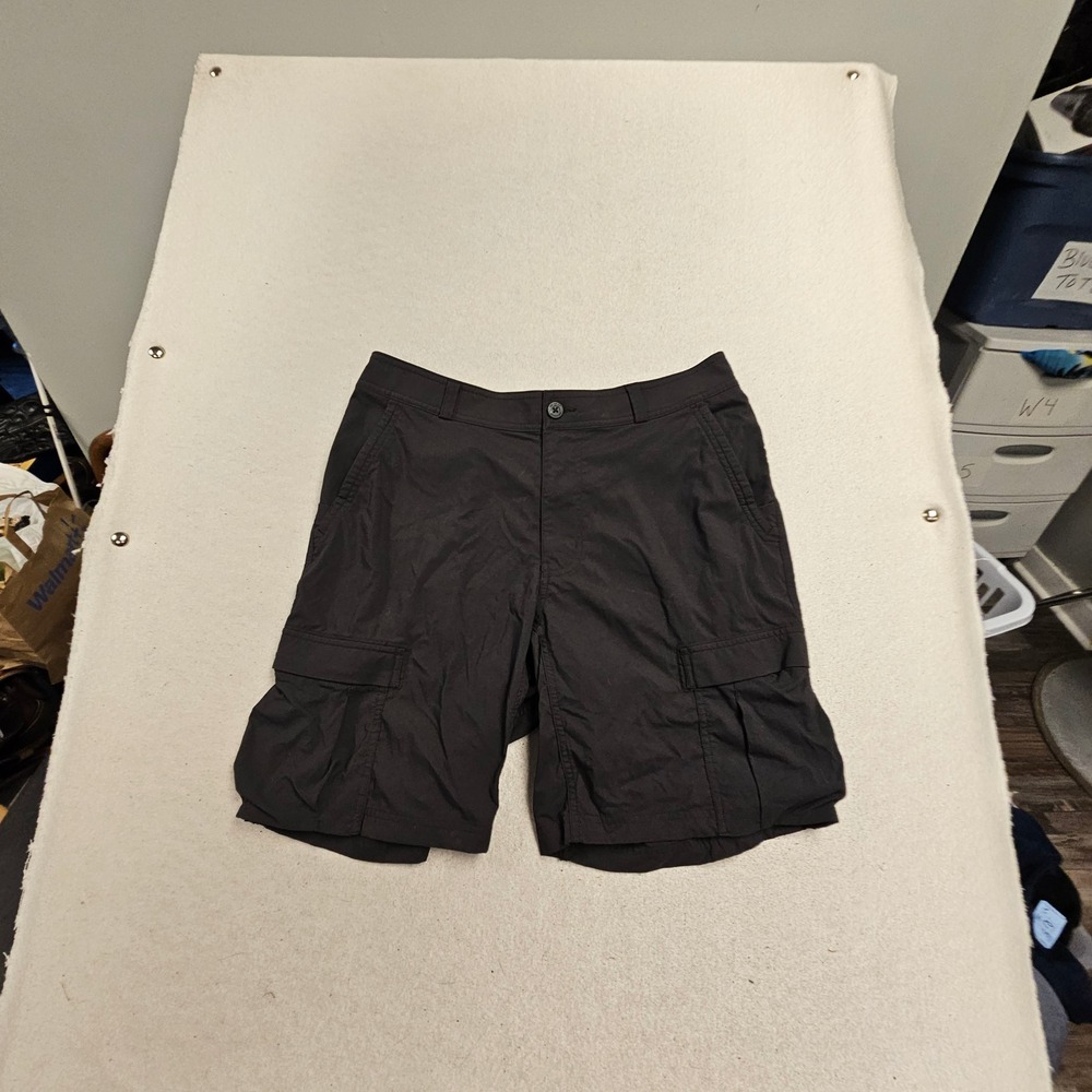 REI Co-op Mens Cargo Shorts Dark Gray Hiking Outdoor Size 36 Elastic Waist